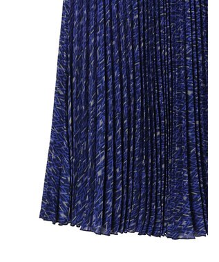 AMERICAN HOLIC 丈違いプリントプリーツスカート Navy