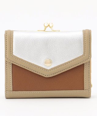 UNBILLION ペルケ perche トリミング配色外ガマ二つ折り財布