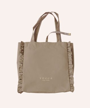 TOCCA 【大人百花掲載】【A4サイズ対応・折りたたみ可】TRIM WAVES SUBBAG サブバッグ [新色]ベージュ系