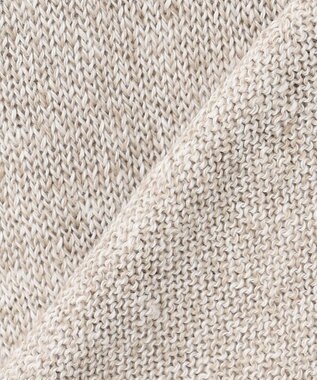 23区 【洗える】ピュアリネン ワイド ニット ベージュ系