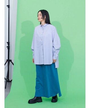 AMERICAN HOLIC ピグメント加工タイトカットスカート Blue