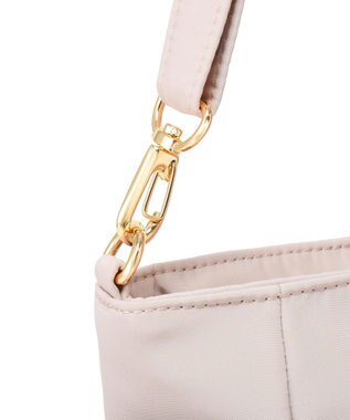 Maison de FLEUR 撥水加工フリルハンドル2Wayトートバッグ Grayish Pink