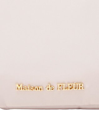 Maison de FLEUR 撥水加工フリルハンドル2Wayトートバッグ Grayish Pink