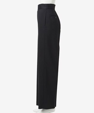 23区 【エステータ】ライトダブルクロス ワイドパンツ ブラック