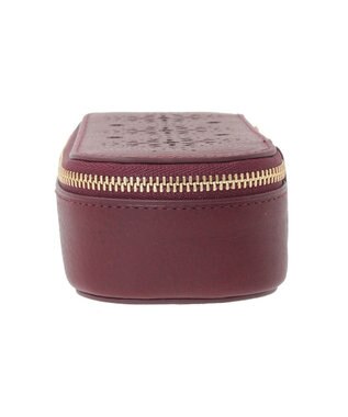 genten アーガイルカットワーク メガネケース ワイン