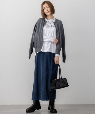 23区 【見上愛さん着用/生活防水】リブニット ブーツ ブラック系