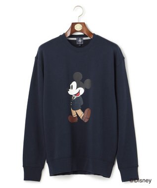 J.PRESS MEN 【DISNEY COLLECTION】【UNISEX】イラスト スウェットシャツ / ミッキーマウス ネイビー系
