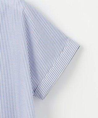 ANY SIS 【洗える】スキッパーイージー シャツ ブルーストライプ