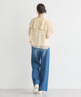 earth music&ecology チョーカー付き楊柳ラッフルブラウス Flower