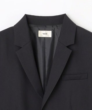 NAVE 【ReNAVE・洗える/UVカット】スパンポリエステル ジャケット ブラック系