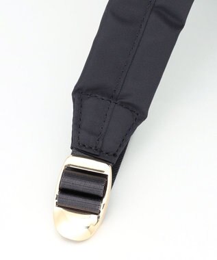 LA BAGAGERIE チャーム付き　ナイロンスクエアリュック ダークグレー