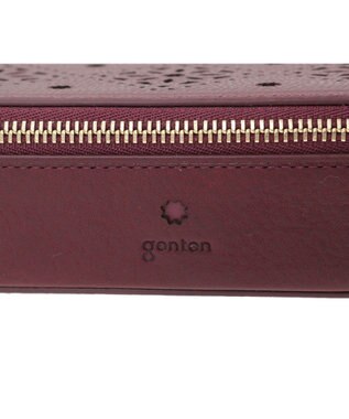 genten アーガイルカットワーク メガネケース ワイン