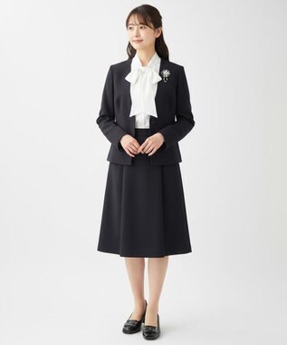 Pointer 日本製 本革スクエアトゥパンプス ブラック×ブラック(エナメル)