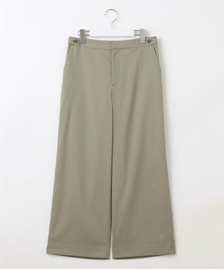 J.PRESS LADIES 【洗える】ハイテンションT/Rライトカルゼ セミワイド パンツ スモーキーグリーン系