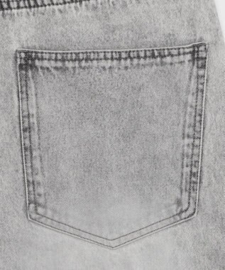 WEGO 【ユニセックス着用ITEM】チェーン付きスーパーバギーデニムショーツ グレー