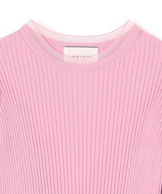 BEIGE， HANNA / リブニットトップス Pink