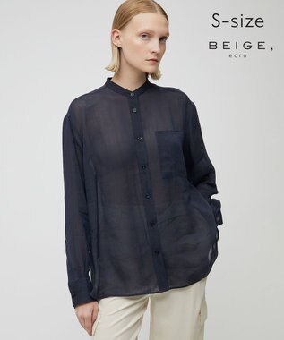 S-size】GENTIAN / スタンドカラーシャツ / BEIGE, | ファッション通販 ...