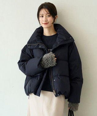 UNFILO L 【VERY掲載 / 自宅で洗濯OK / 軽量で暖かい】TAIONコラボ ショートダウン ネイビー