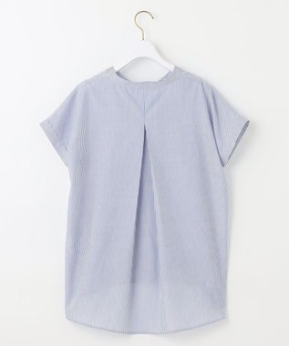 ANY SIS 【洗える】スキッパーイージー シャツ ブルーストライプ