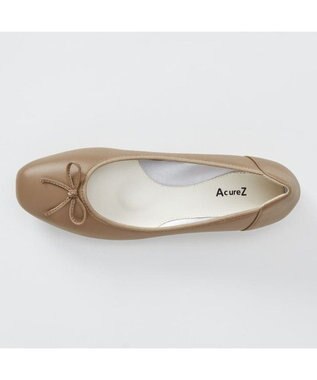 AcureZ オトナのリボンバレエ「母趾にやさしい美パンプス」 ダークベージュ