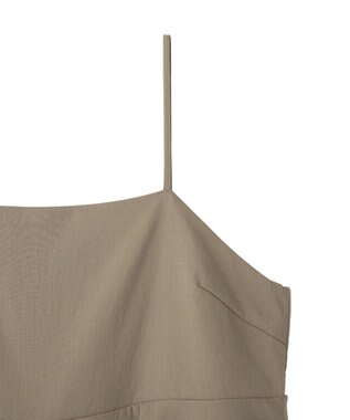 YECCA VECCA ドライタッチペプラムサロペット Dark Beige