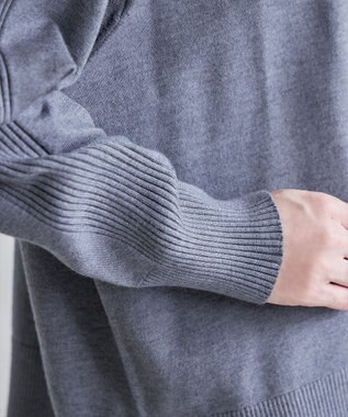 Tiaclasse 【洗える】エンボスロゴニットプルオーバー チャコールグレー