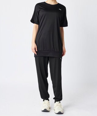 OP／FILA 【FILA】水陸両用フィットネスウェア 2点セット ブラック