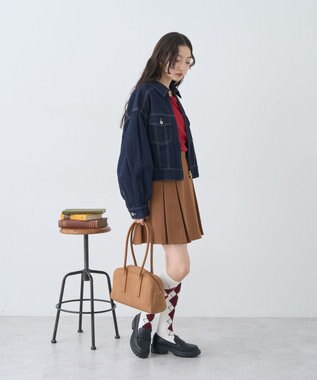 earth music&ecology ショートジップデニムジャケット Indigo