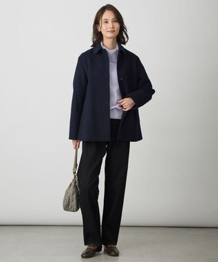 J.PRESS LADIES CASHMERE BLEND 襟付き ニット ラベンダー系
