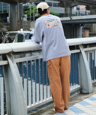 WEGO 【ユニセックス着用ITEM】サークルロゴBIG　T（LS） ブルー