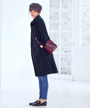 Tiaclasse 【洗える】ステンカラーコート ネイビー