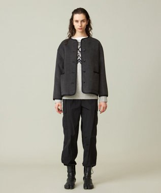 J.PRESS YORK STREET 【UNISEX】ナイロンワッシャー カーゴパンツ ブラック系