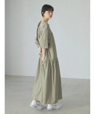 Green Parks ａ．ボリューム切り替えワンピース Khaki