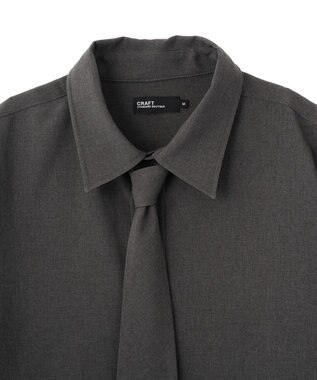 CRAFT STANDARD BOUTIQUE タイ付き半袖シャツ Gray