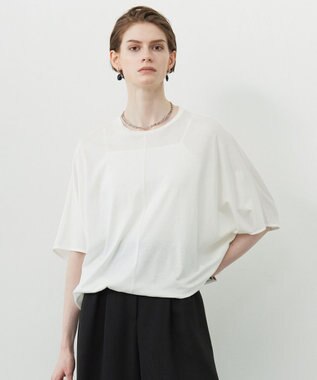 【接触冷感・速乾・洗える】Ly.Coハイゲージ ドルマンスリーブプルオーバー