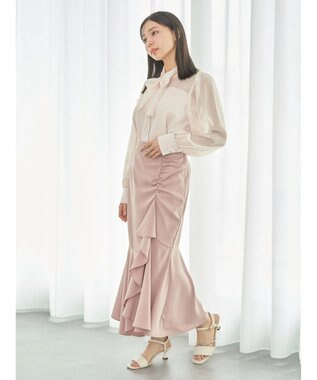 earth music&ecology 切り替えラッフルスカート Dark Pink