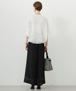 ICB L 【接触冷感・速乾・洗える】Ly.Coハイゲージ ドルマンスリーブプルオーバー オフホワイト系