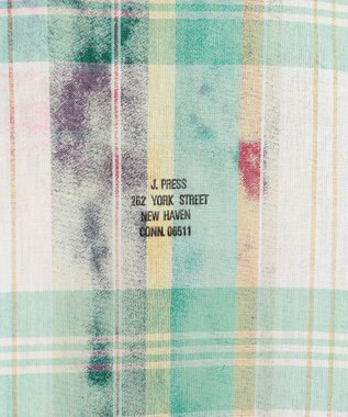 J.PRESS MEN 【J.PRESS ORIGINALS】India Madras Discharge Print Pullover Shirt / Baggy Fit オレンジ系3