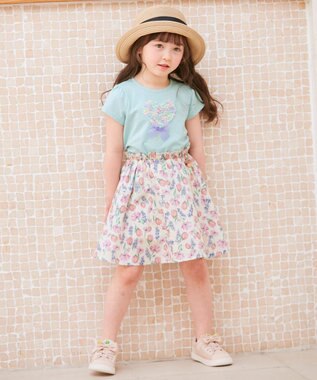 ANY KIDS 花柄 スカパン オフホワイト系花柄