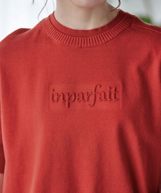 Tiaclasse 【洗える】エンボスロゴニットプルオーバー レッド