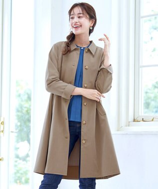 Tiaclasse 【洗える】ステンカラーコート ベージュ