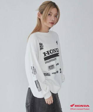 WEGO 別注Hondaプルオーバービッグスウェット ホワイト