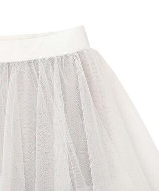 earth music&ecology 2wayレイヤードチュールスカート Off White