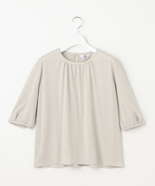 J.PRESS LADIES 【洗える】ブラウスライクジャージー カットソー グレージュ系