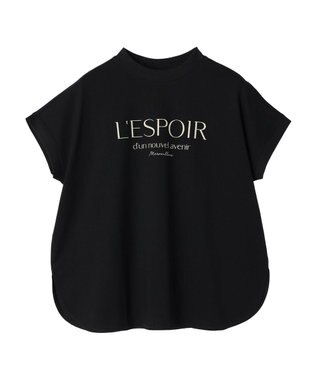 Green Parks 汗染み防止フレンチスリーブロゴＴシャツ Black