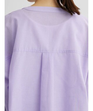 Green Parks 綿麻混紐付きデザインブラウス Light Purple