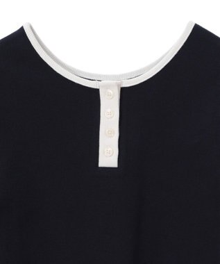 earth music&ecology ２ＷＡＹ釦リブプルオーバー Navy