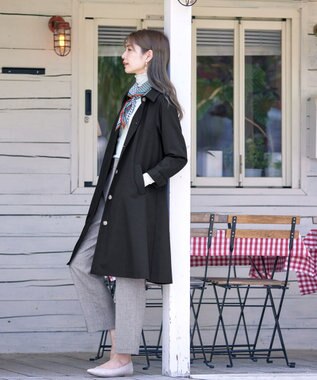 Tiaclasse 【洗える】ステンカラーコート ブラック