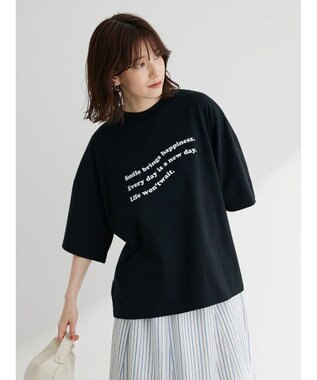 Green Parks ・Ｐｅｔｉｔ　Ｆｌｅｕｒ　ウェーブロゴｐｔＴシャツ Black