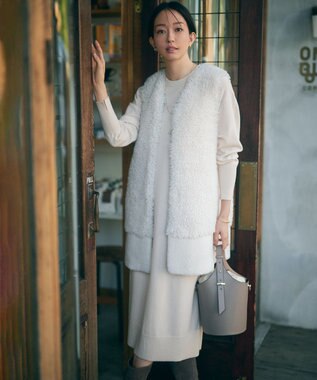 23区 バケツショルダー バッグ アイボリー系